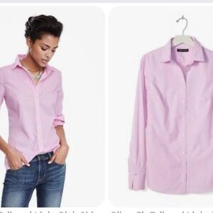 Banana Republic Pink Button Down Shirt with Long Sleeves